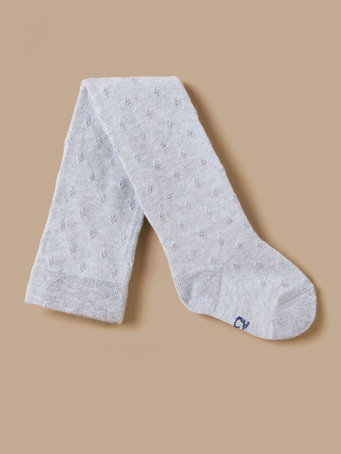 Collants Pointelle Bébé Gris Chine