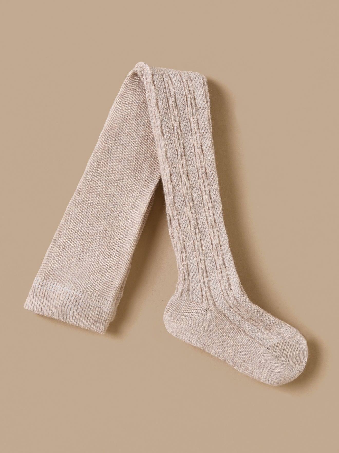 Collants Torsadés Bébé Beige
