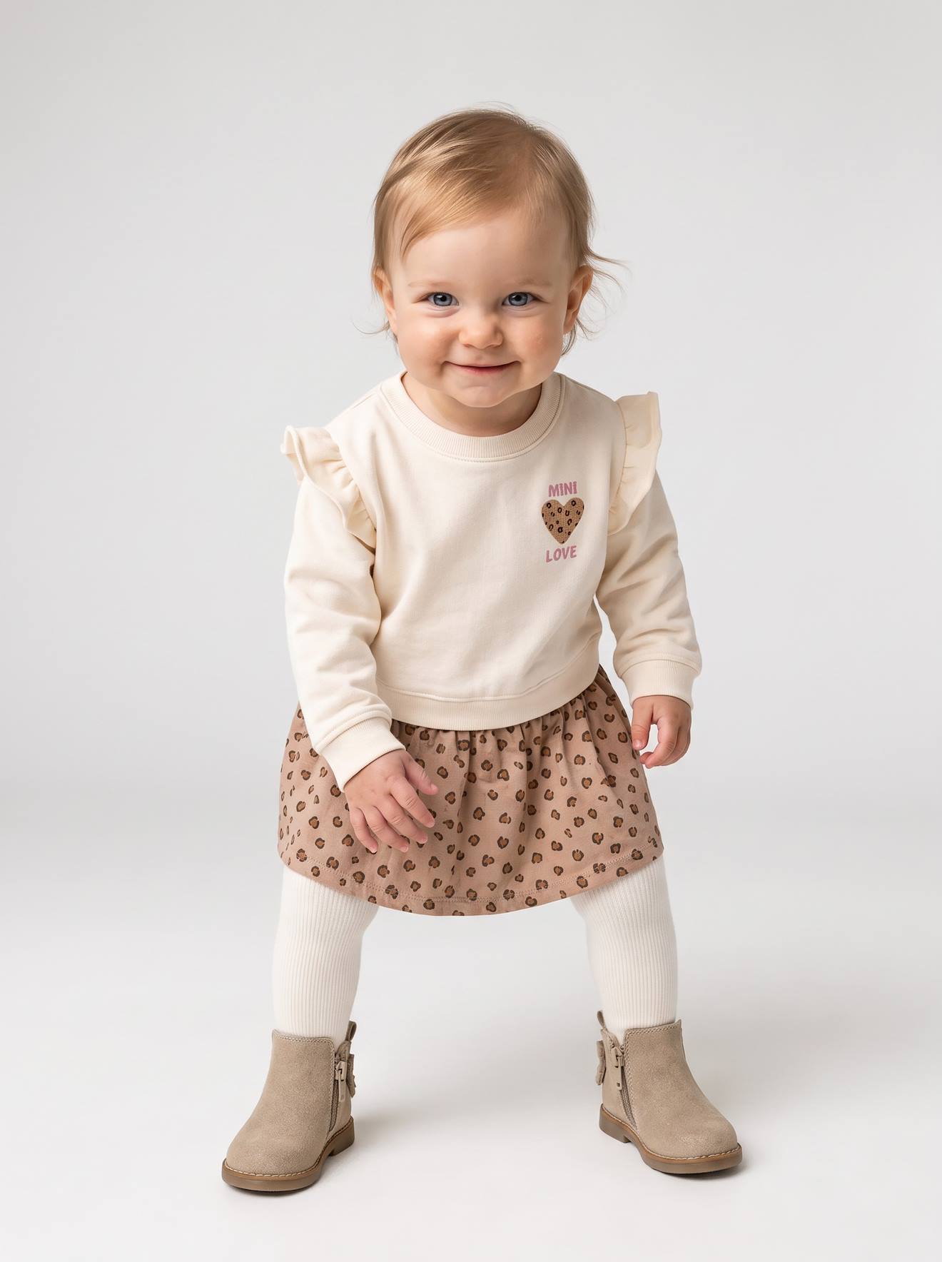 Robe bébé fille manches longues vanille Robe bébé fille manches longues vanille