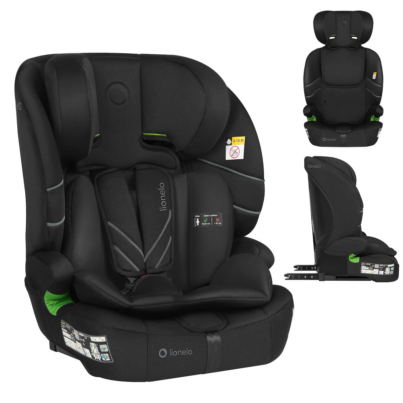 Siège Auto Évolutif Levi Fix I-size 76-150 Cm Avec Isofix, Groupe 1/2/3 Black Carbon