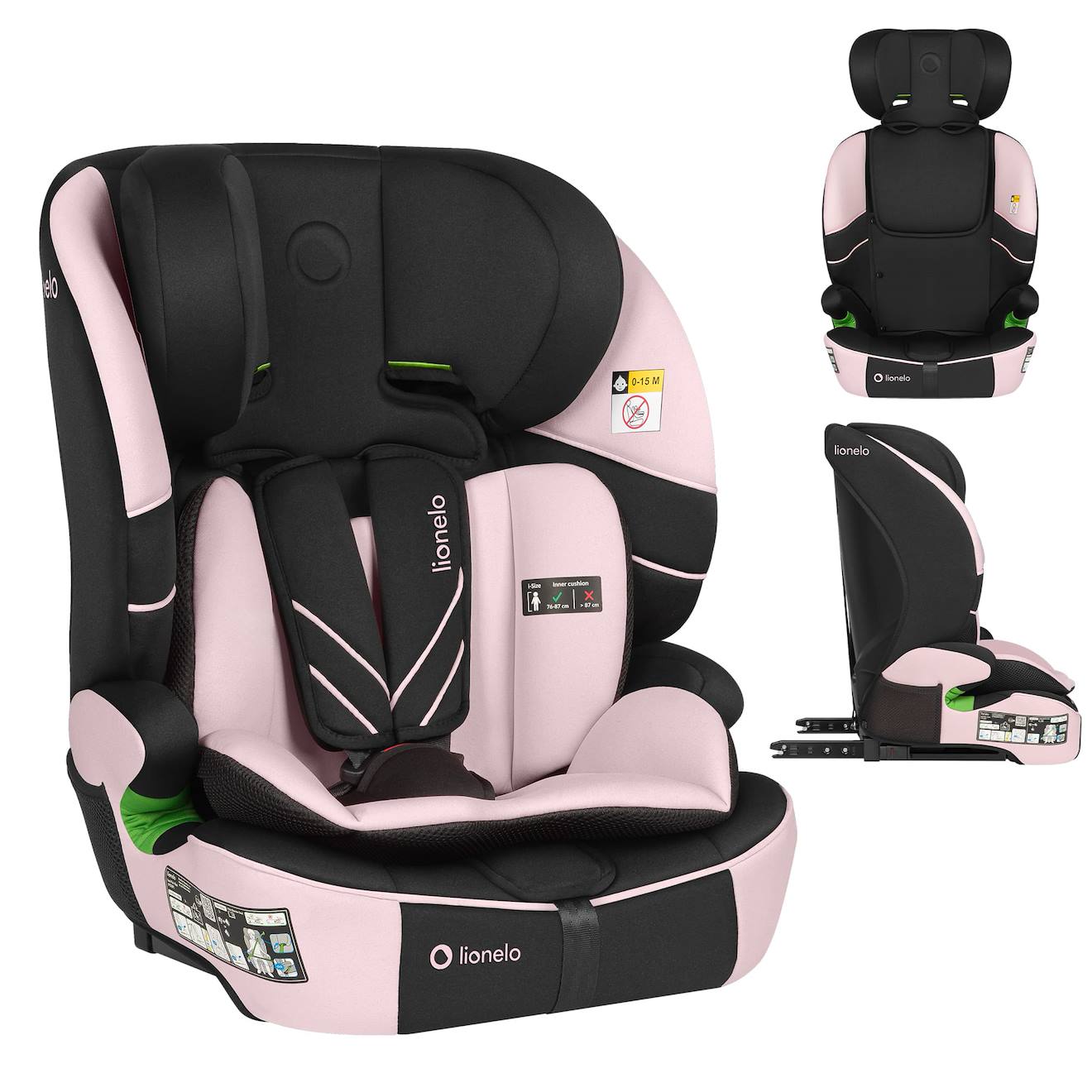Siège Auto Évolutif Levi Fix I-size 76-150 Cm Avec Isofix, Groupe 1/2/3 Pink Baby
