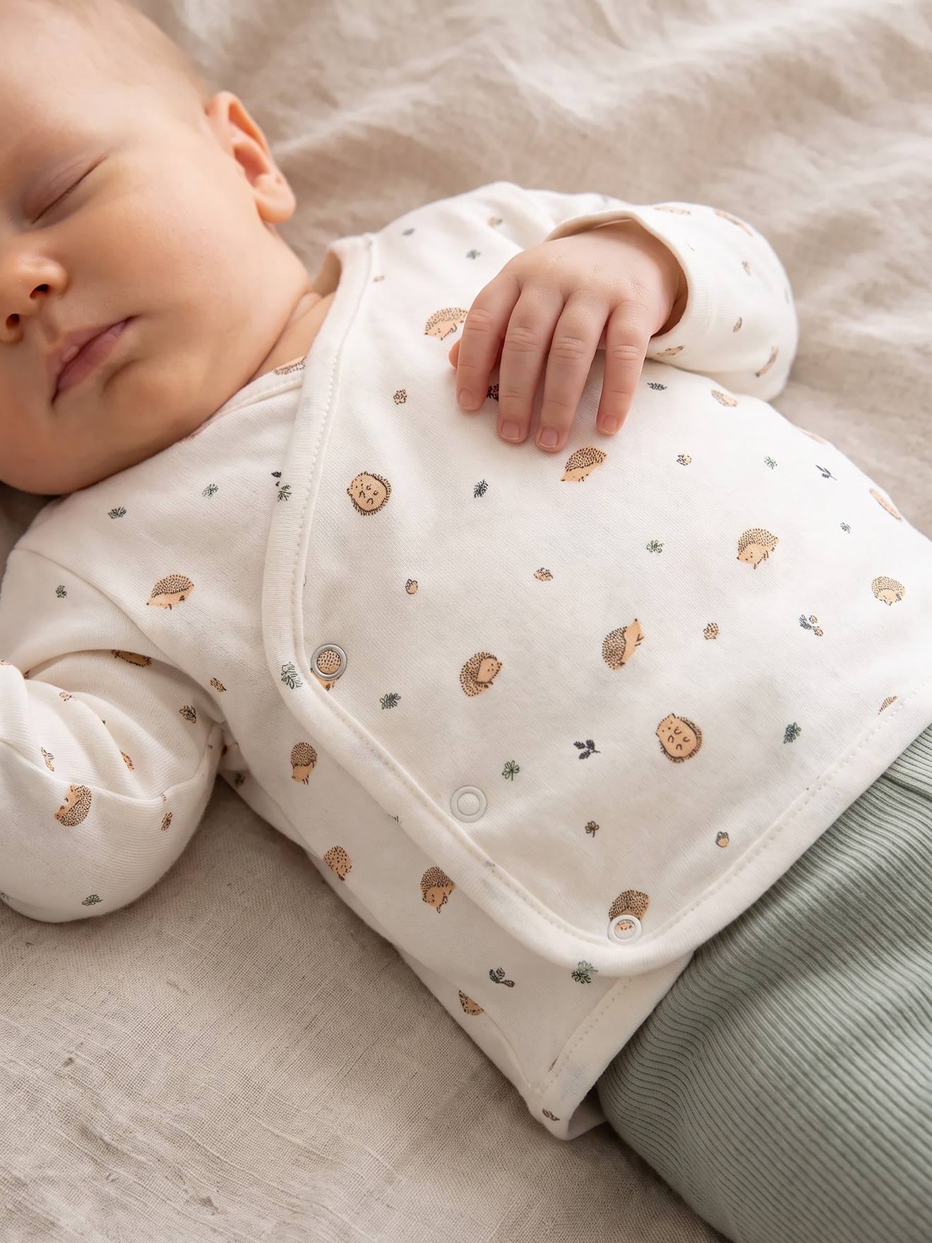 Brassière naissance manches longues vert sauge