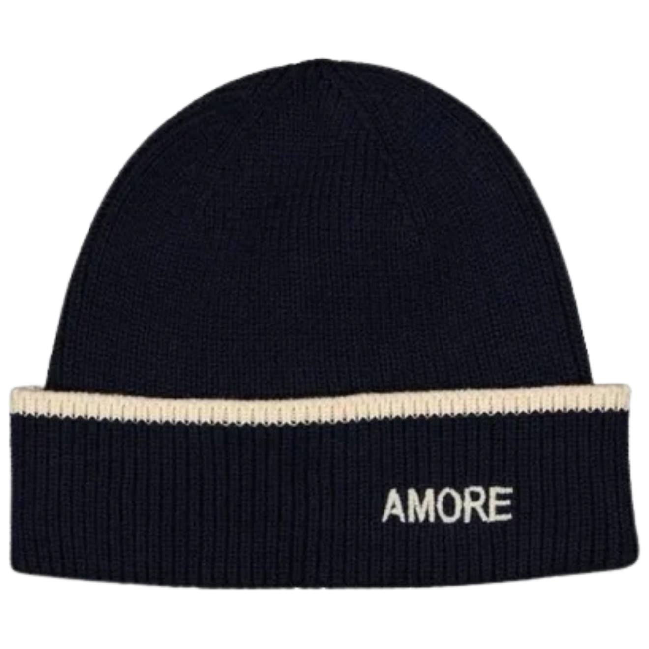 Bonnet Amore Enfant (3-6 Ans) Bleu Marine, Blanc