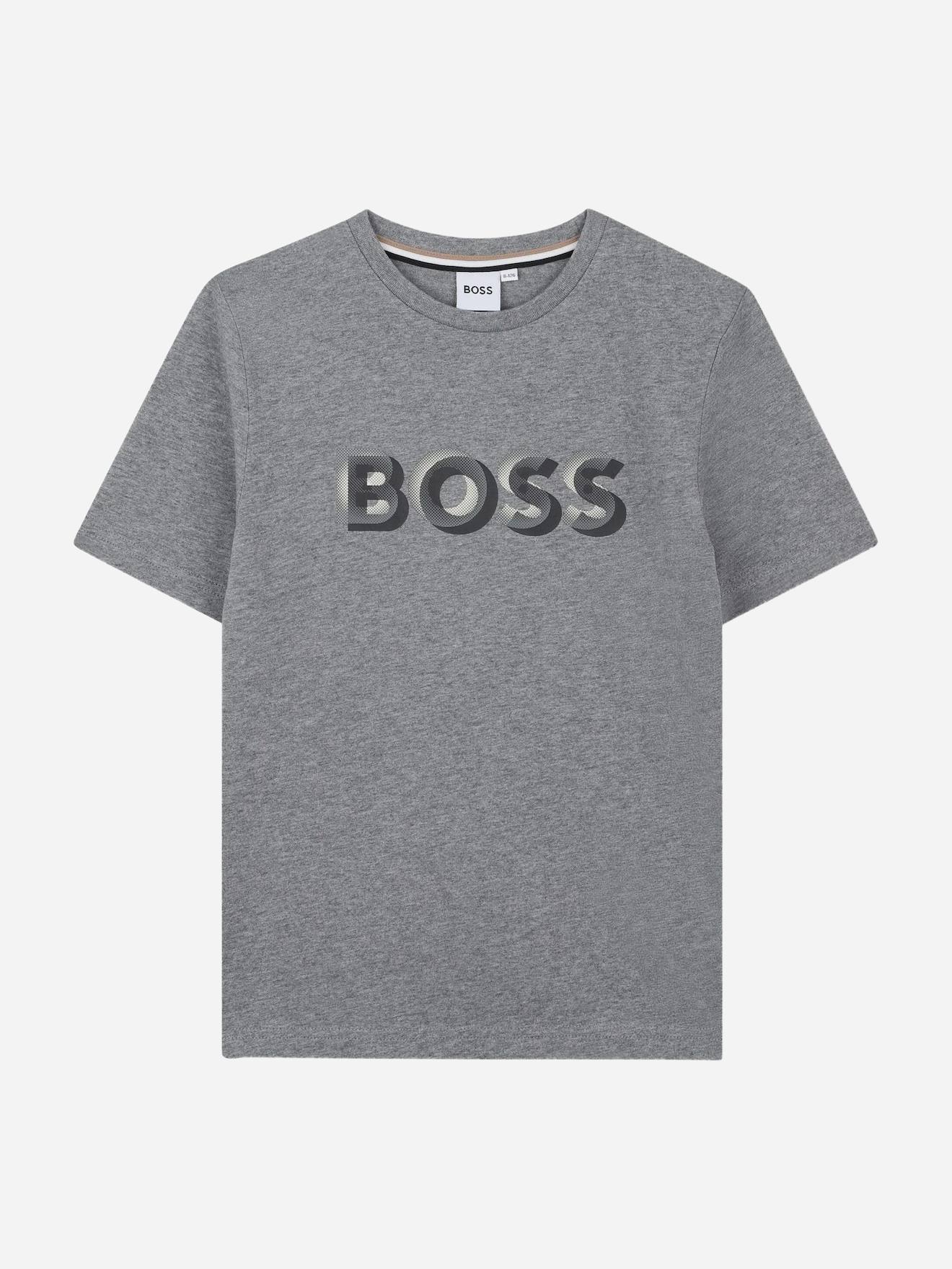 T-shirt Garçon Col Rond Gris T-shirt Garçon Col Rond Gris