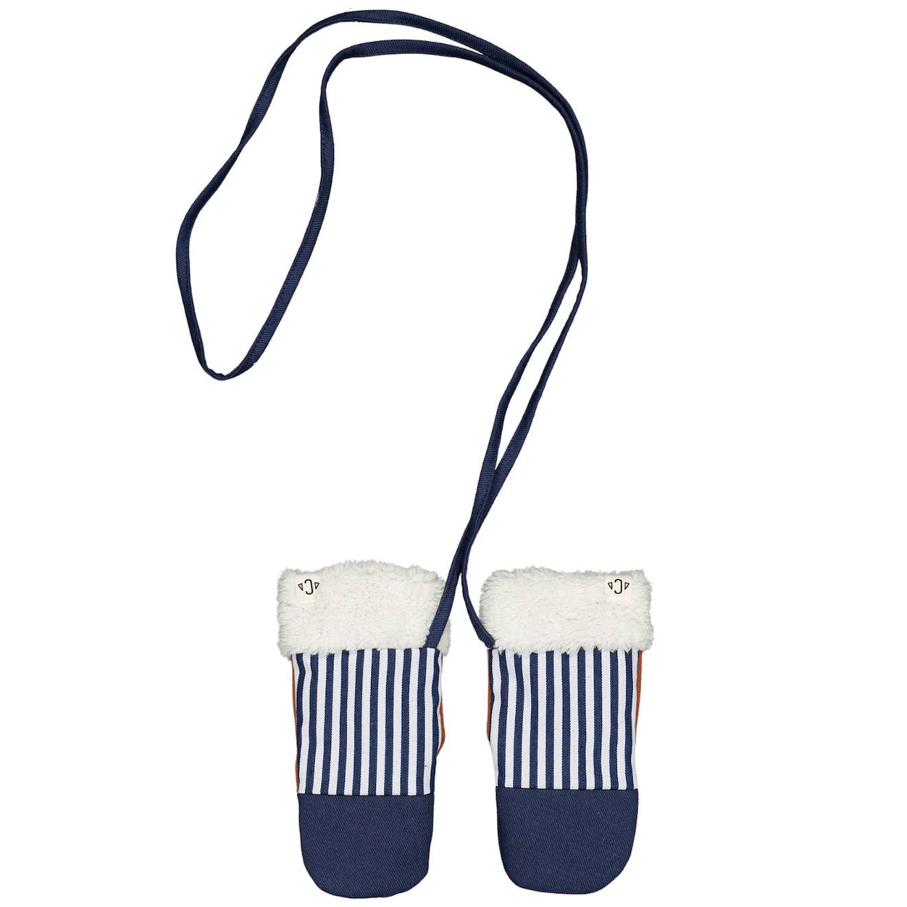 Moufles Roses Tricolores Et Rayées Enfant (2-6 Ans) Bleu Marine