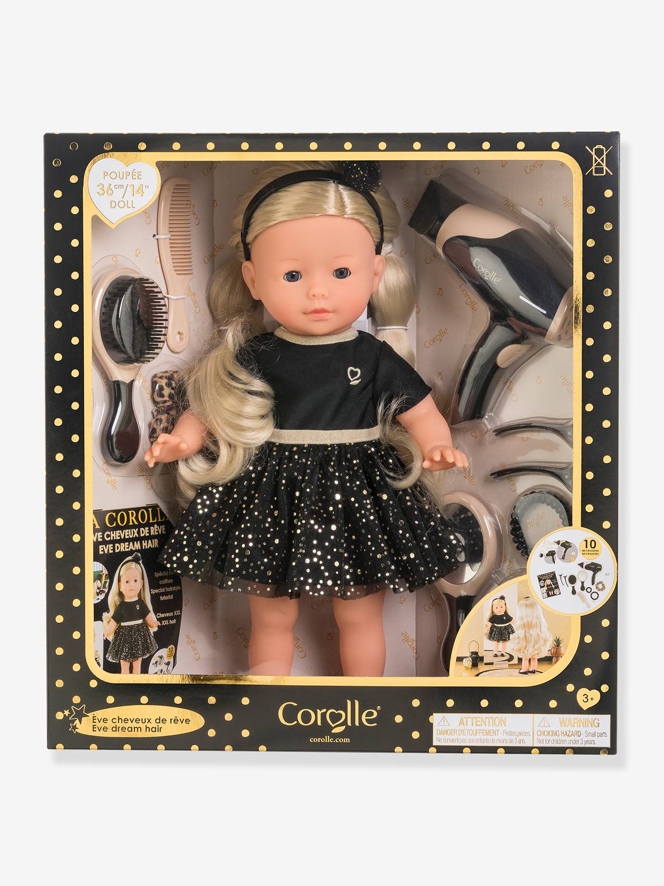 Eve Cheveux de Rêves 36 cm noir Eve Cheveux de Rêves 36 cm noir