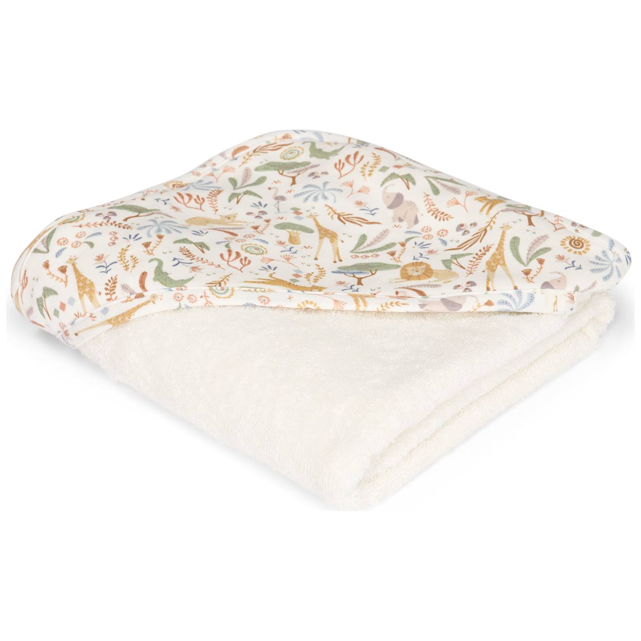 Cape De Bain Safari Wonders (75 X 75 Cm) Blanc, Marron, Vert Cape De Bain Safari Wonders (75 X 75 Cm) Blanc, Marron, Vert