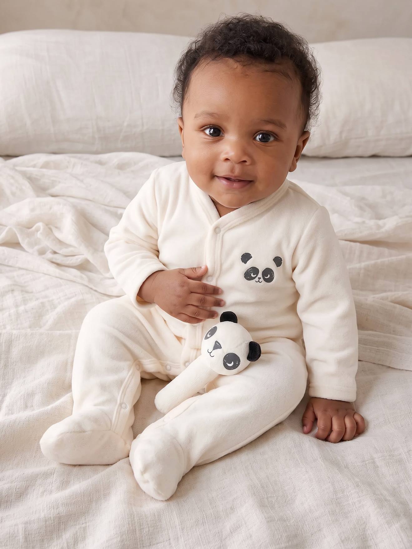 Coffret dors-bien et doudou bébé mixte écru