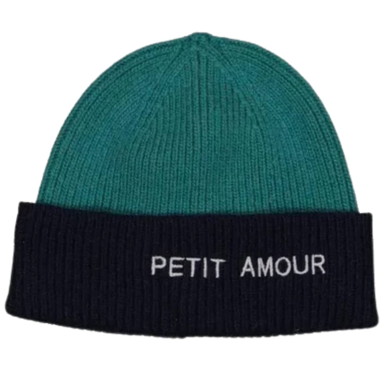 Bonnet Petit Amour Enfant (3-6 Ans) Bleu Pétrol