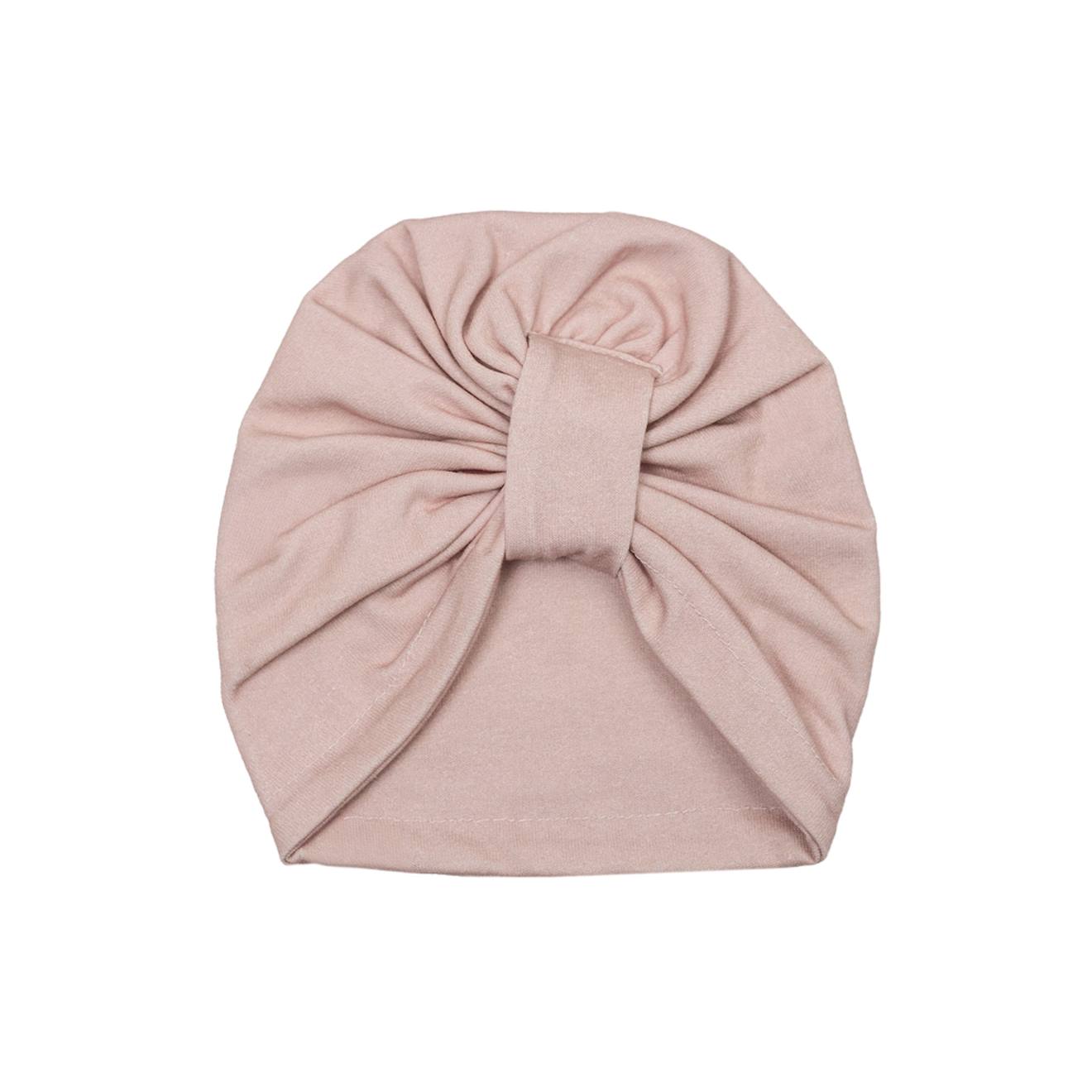 Bonnet Naissance Modèle Turban Rose