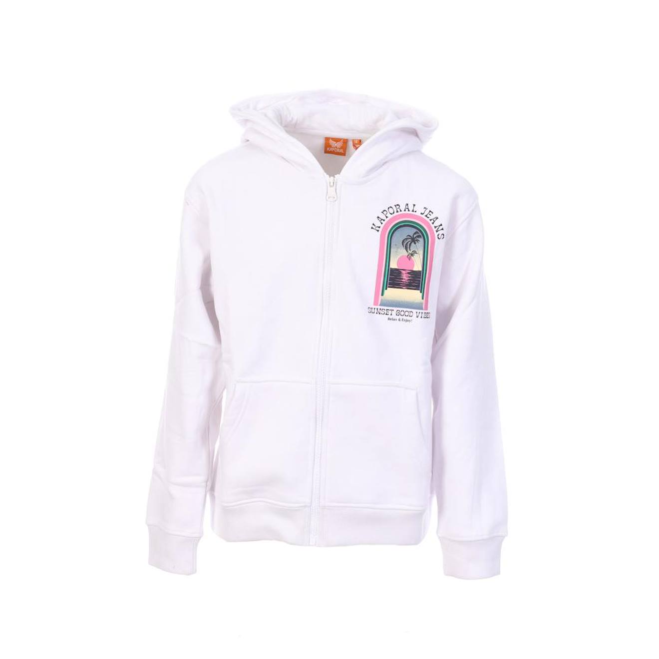 Sweat Zippé Fille Ounae Blanc