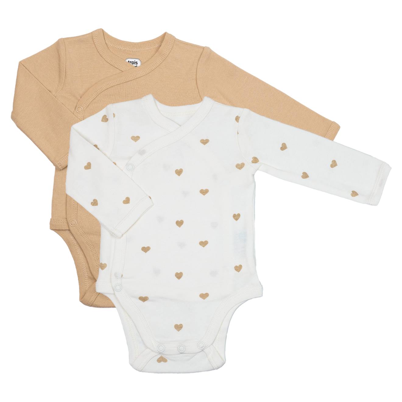 Lot De Bodies Bébé Beige