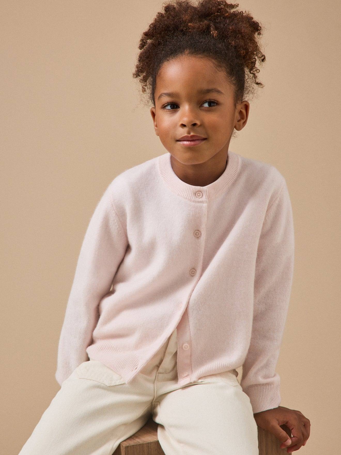 Cardigan En Cachemire Fille Rose Chine