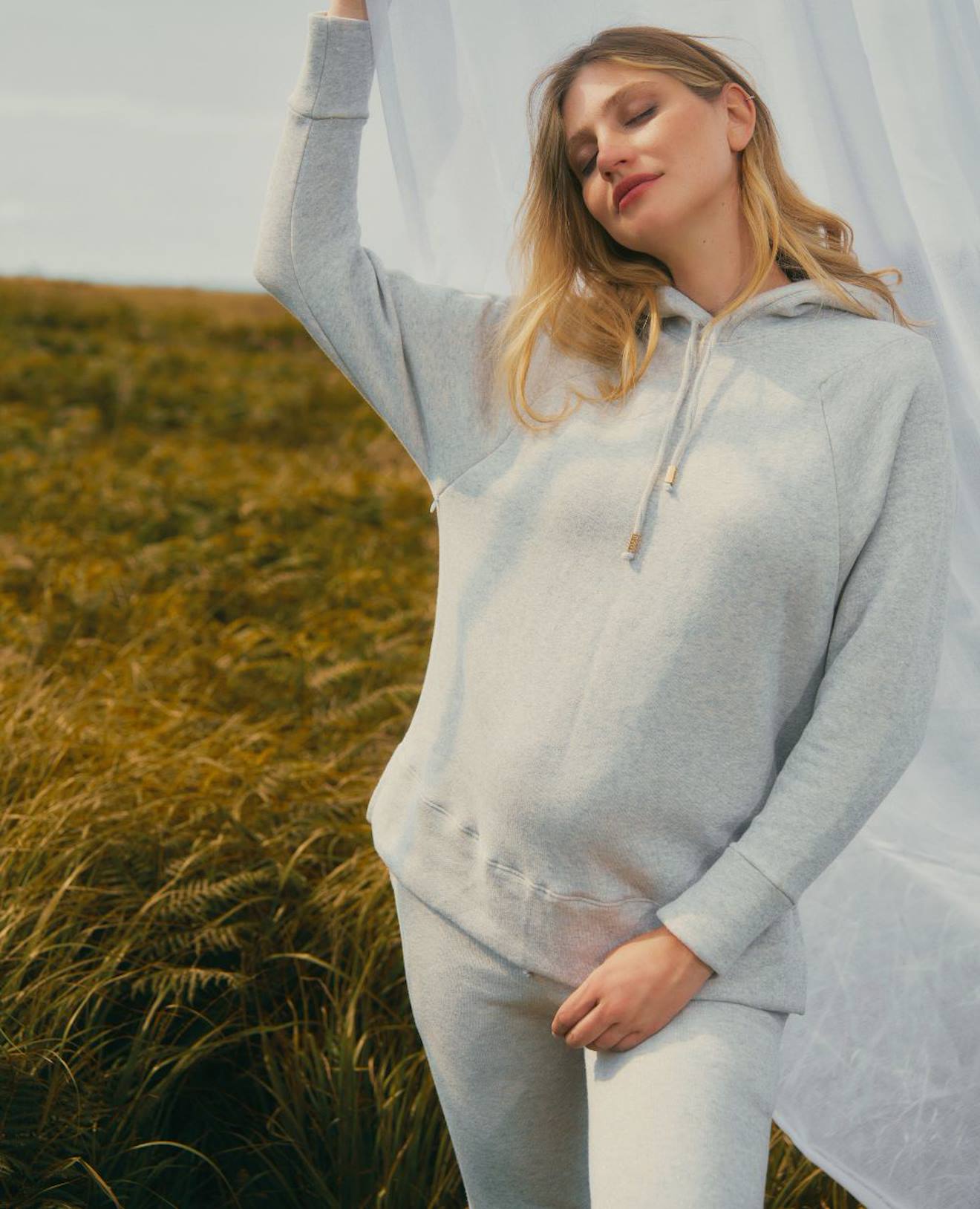 Sweat À Capuche De Grossesse Et D'allaitement Billie Gris