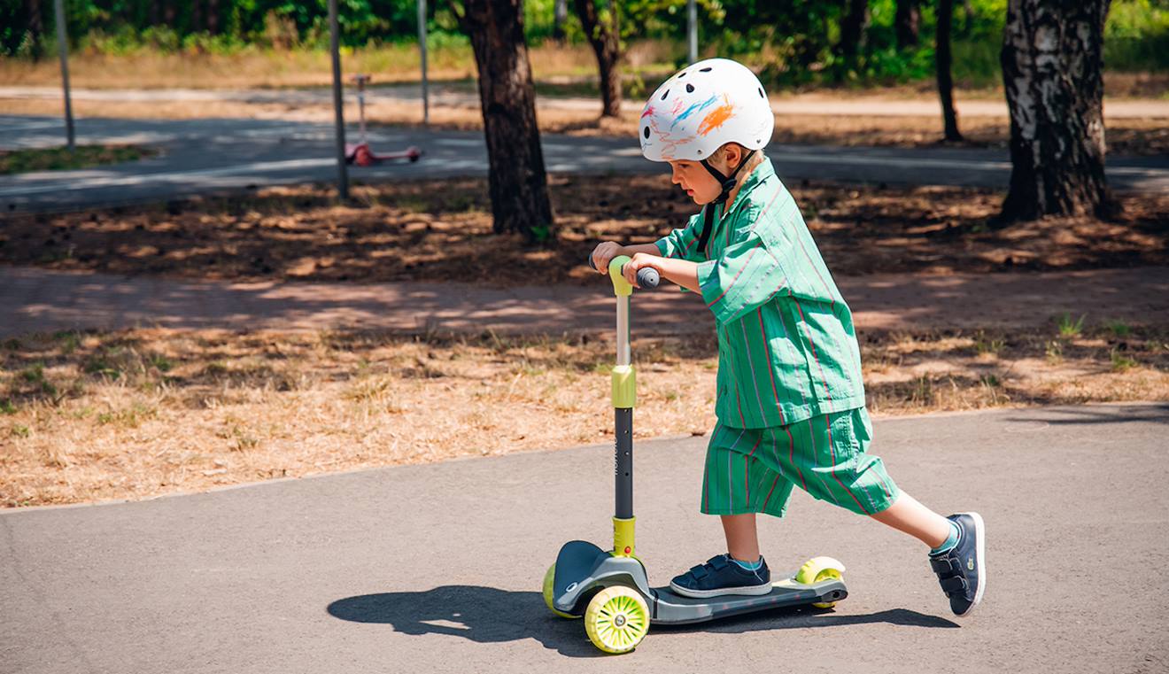 Trottinette Enfant 3 Roues Avec Roues Led Et Hauteur Réglable - Dès 3 Ans Green Lime