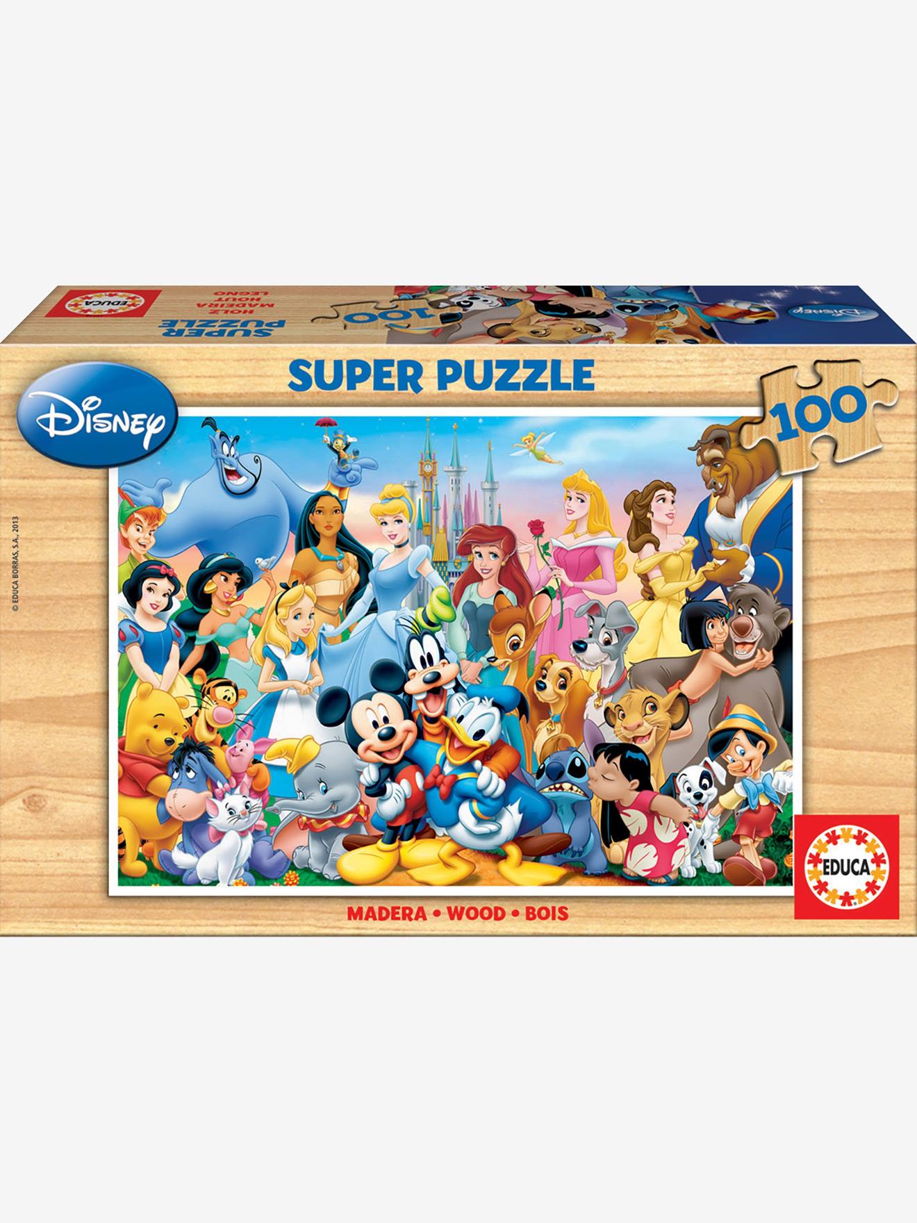 Puzzle bois 100 pièces Le monde merveilleux de Disney® EDUCA bleu