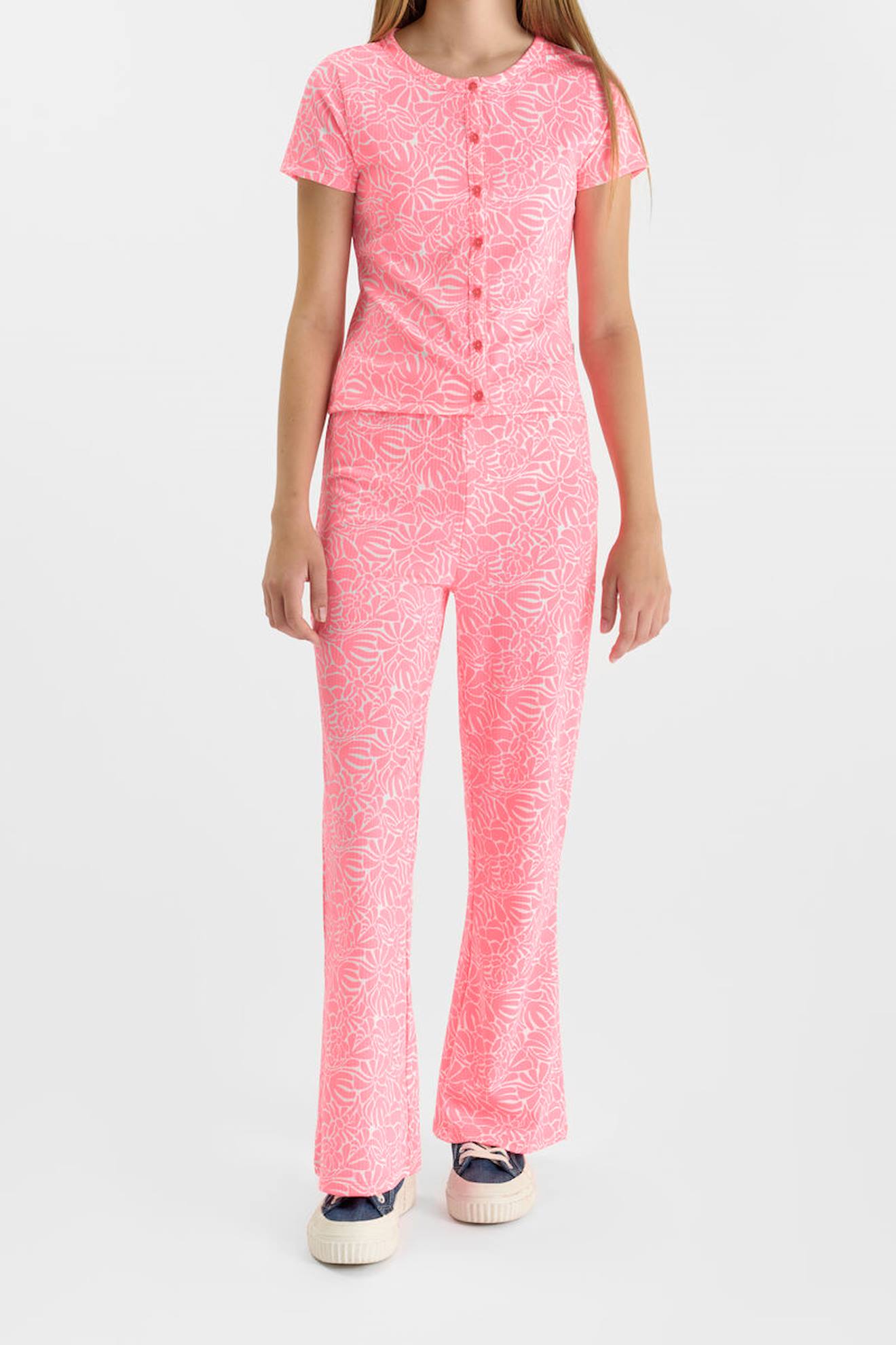 Pantalon Flare Fabiagi Pink Fluo Pantalon Flare Fabiagi Pink Fluo
