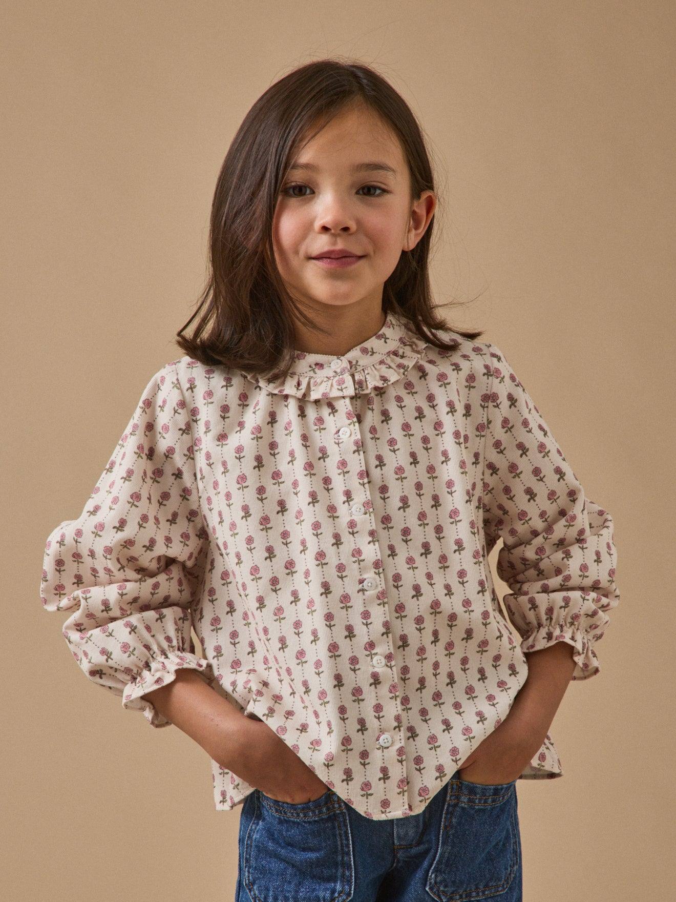 Chemise Imprimée En Velours Fille Imprimé Rosie