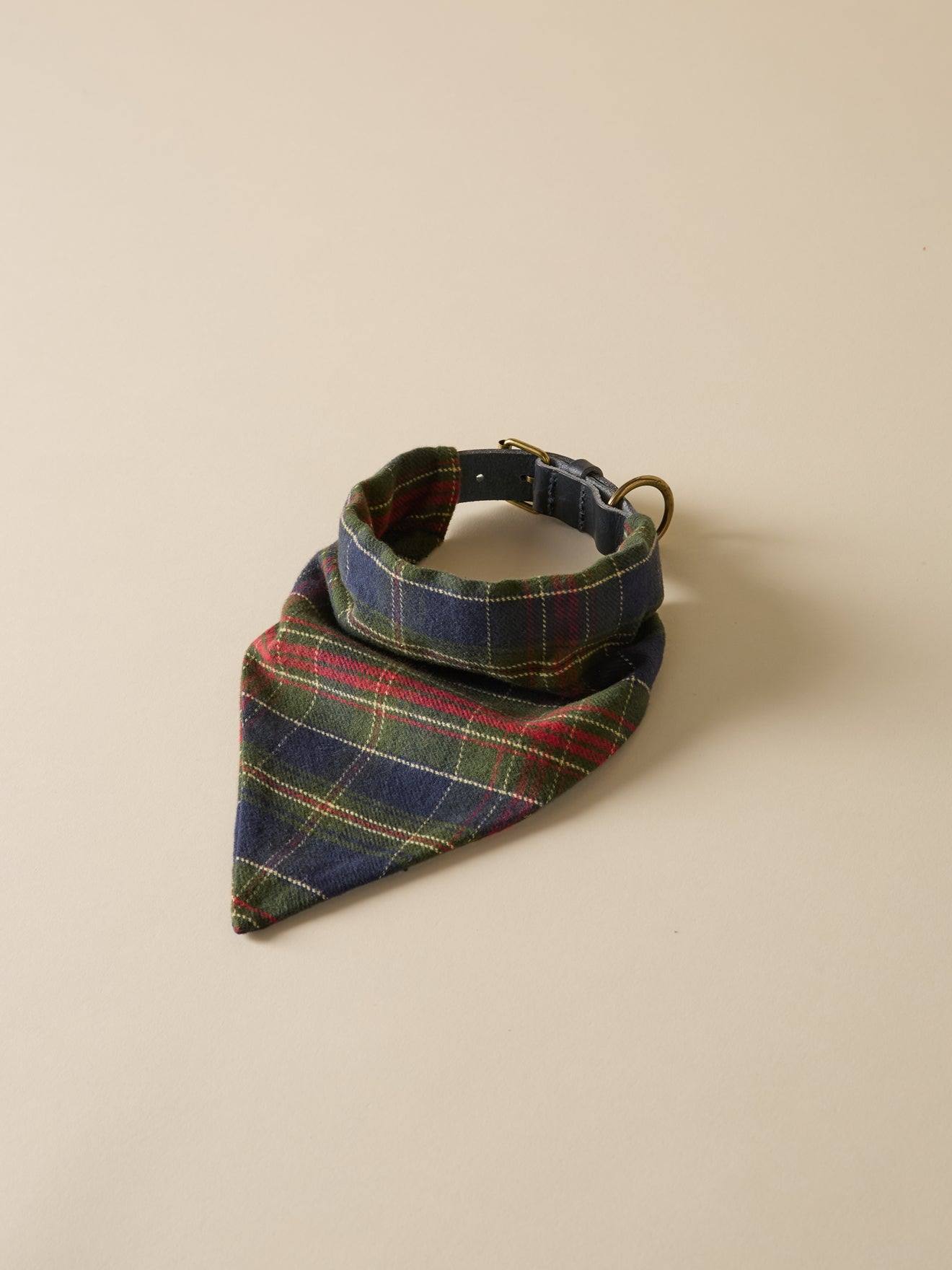 Bandana Pour Chien - Collection Fine Truffe Carreaux Ecossais Vert