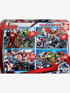 -Lot de 4 puzzles progressifs 50 à 150 pièces Multi 4 Marvel® Avengers EDUCA