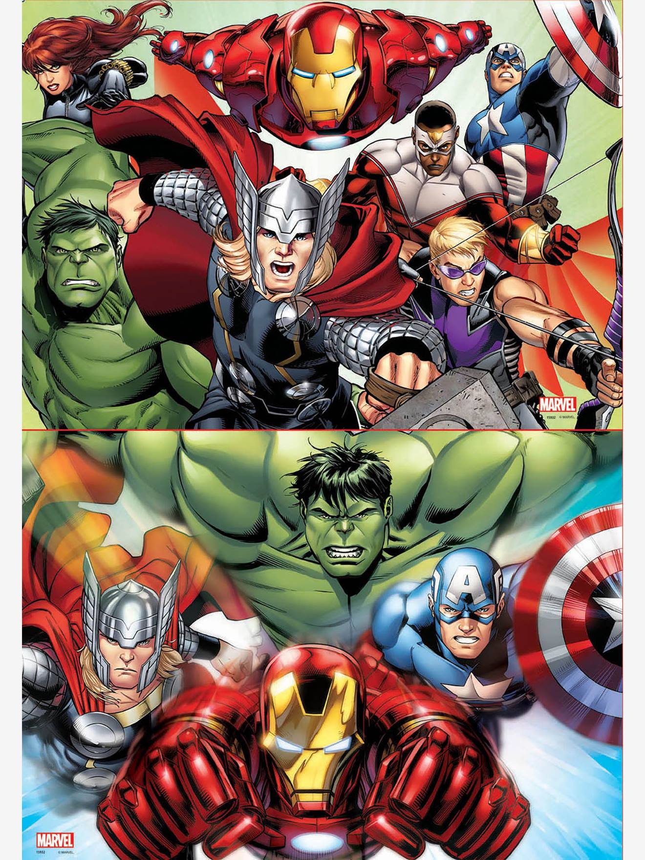 Lot De 2 Puzzles 48 Pieces Marvel Avengers Educa Educa