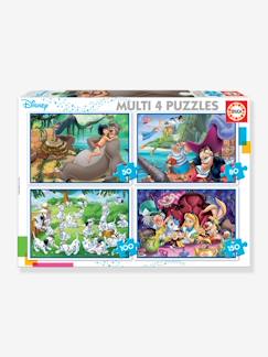 -Lot de 4 puzzles progressifs 50 à 150 pièces Multi 4 Classiques Disney® EDUCA