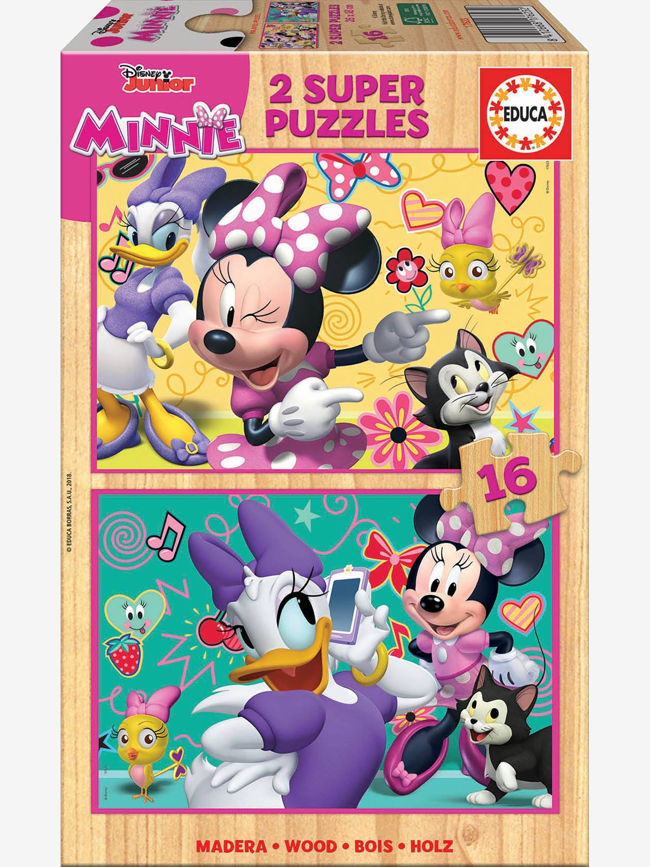 Lot de 2 puzzles bois 16 pièces Disney® Minnie Happy Helpers EDUCA