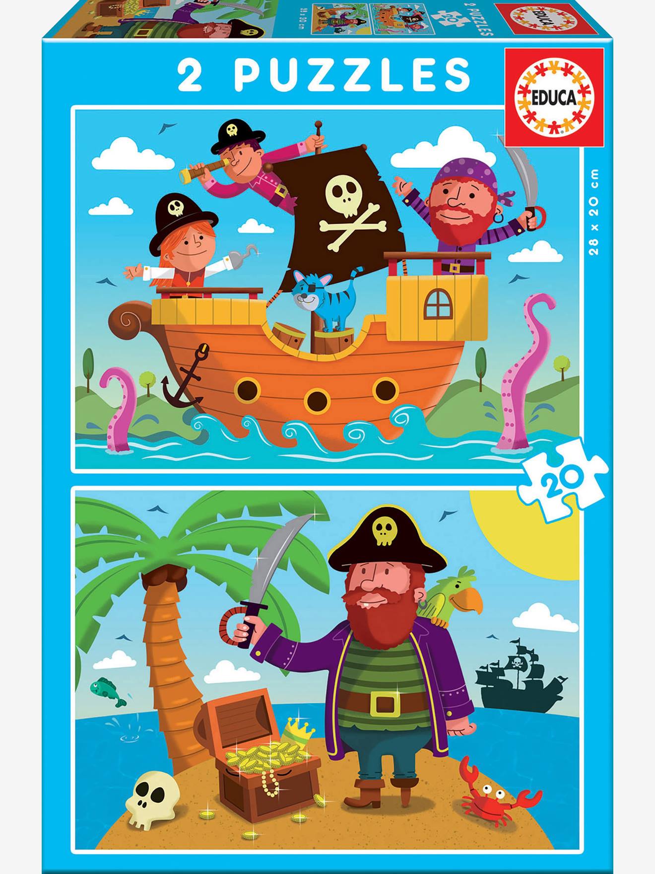 Lot de 2 puzzles 20 pièces Pirates EDUCA