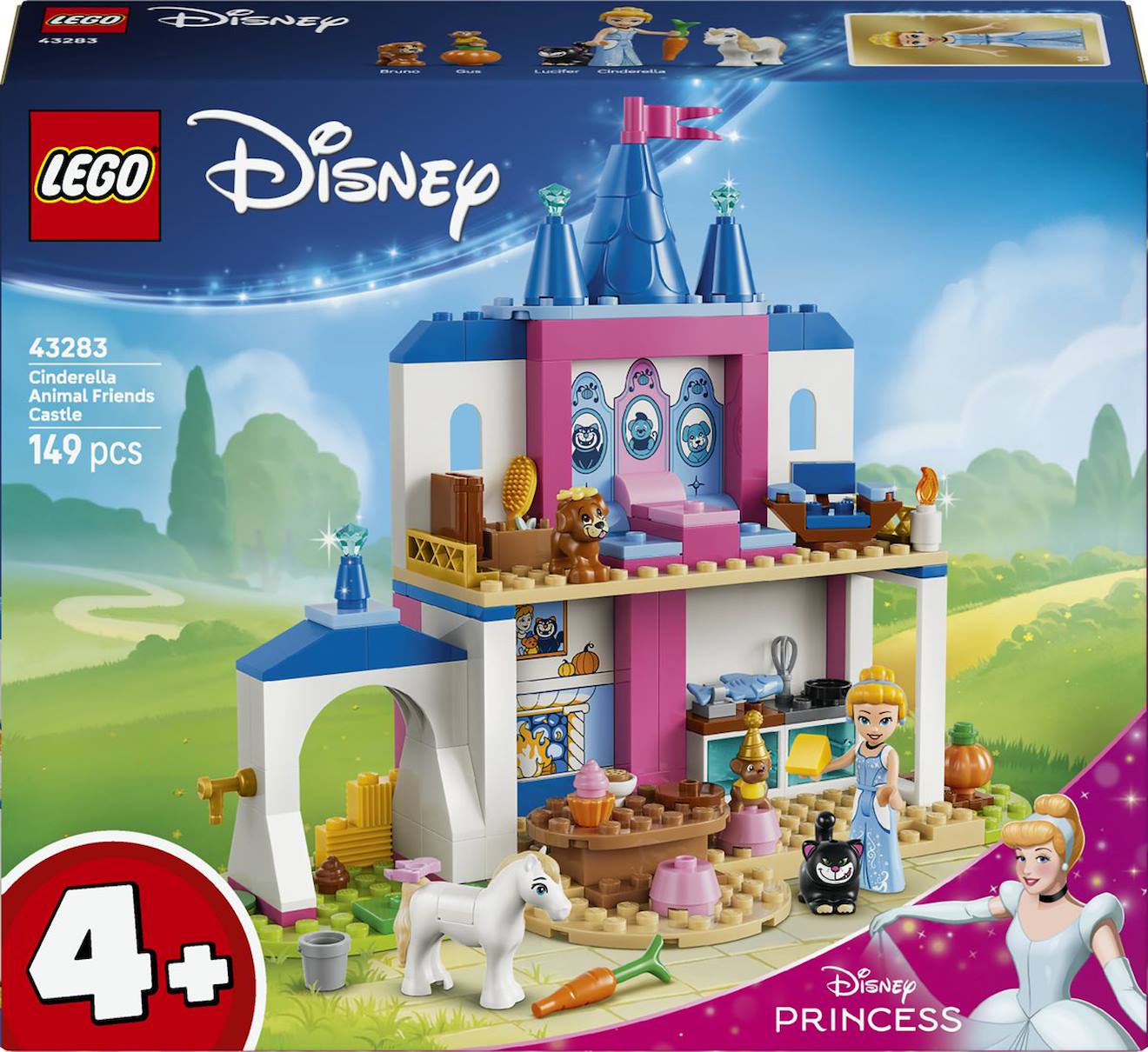 Lego Disney 43283 Château De Cendrillon Et Ses Amis Animaux Multicolore