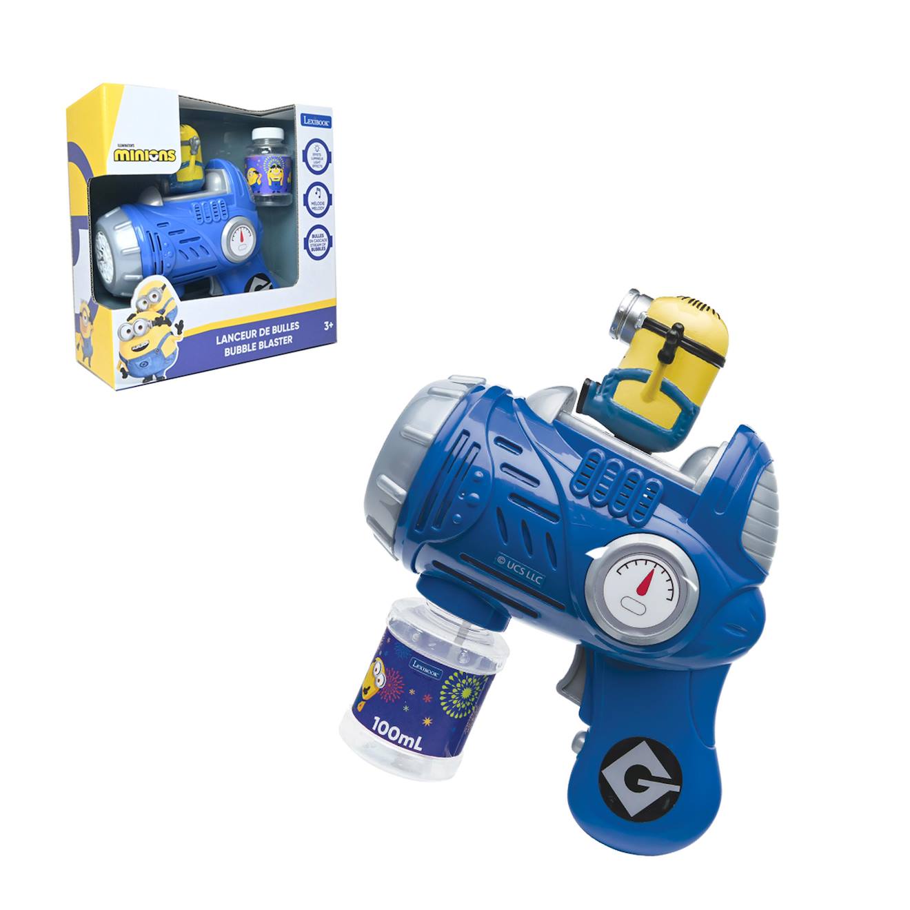 Série De Pistolet À Bulles - Pistolet À Bulles Les Minions Avec Effets Lumineux Et Sonores. Jaune