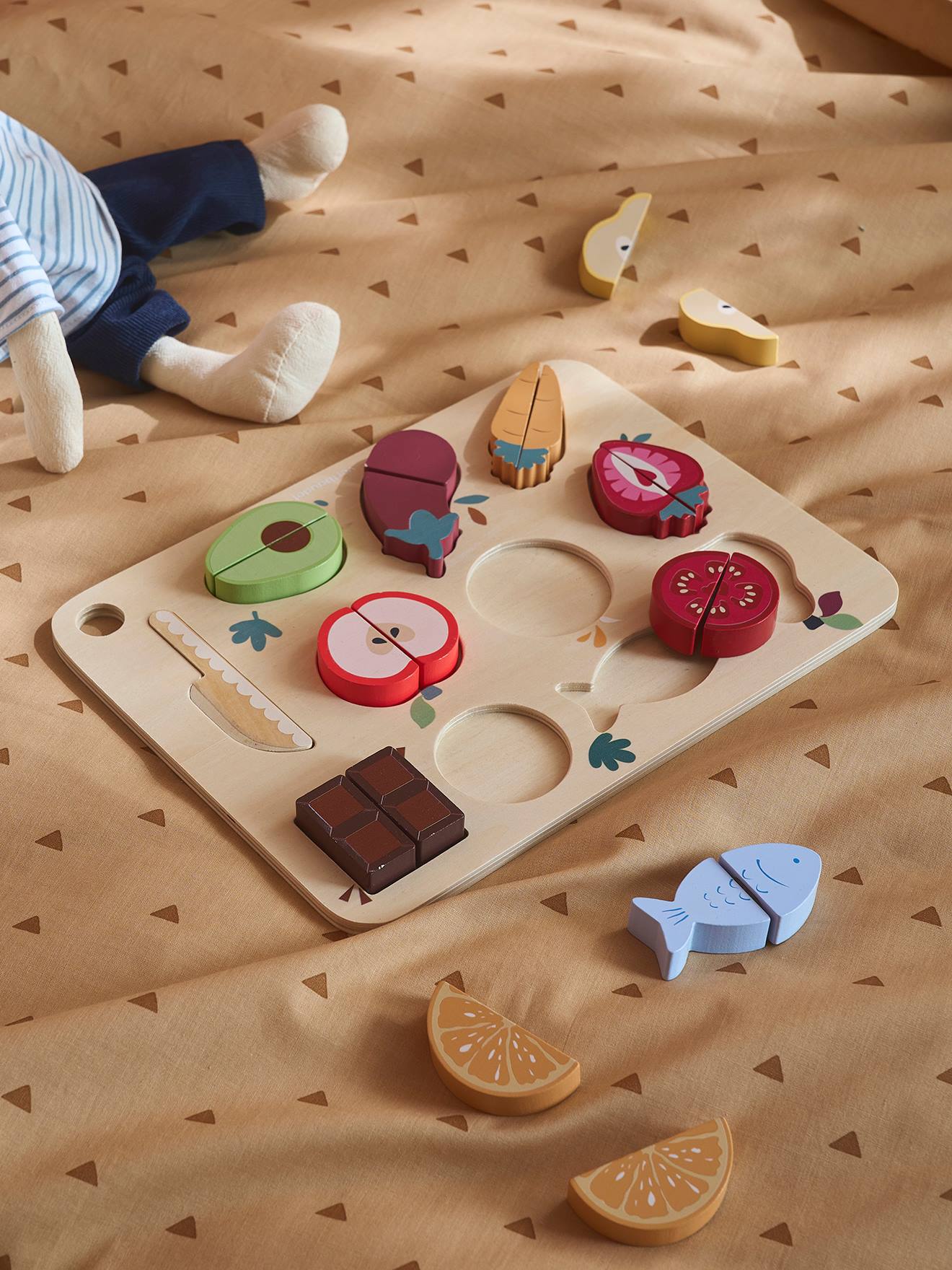 Puzzle fruits à découper en bois FSC® bois