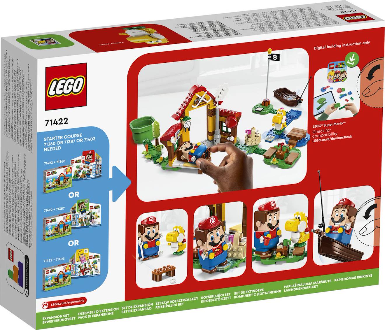 Lego Super Mario 71422 Ensemble D extension Pique-nique Chez Mario Multicolore