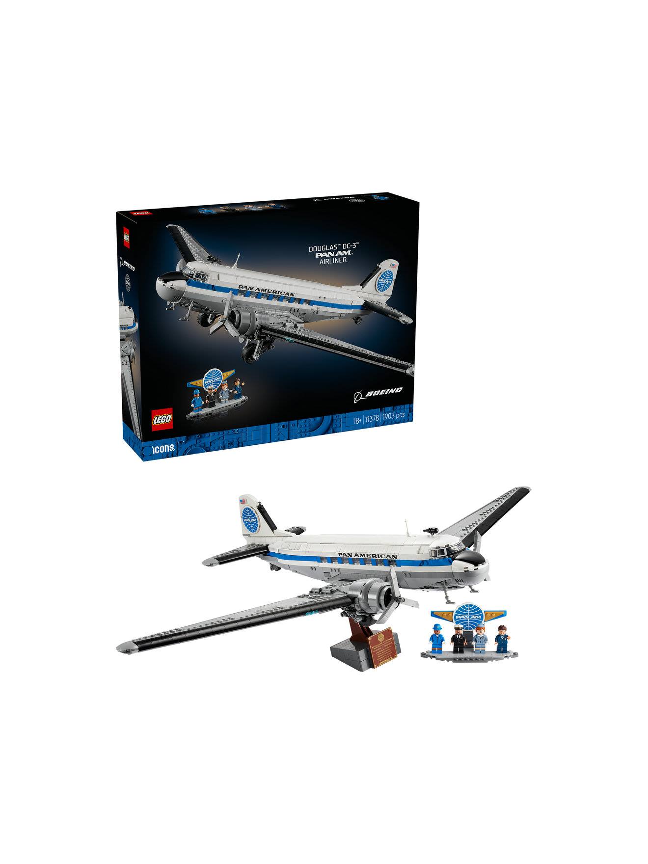 Lego Icons 11378 Avion De Ligne Douglas Dc-3 De La Pan Am Multicolore