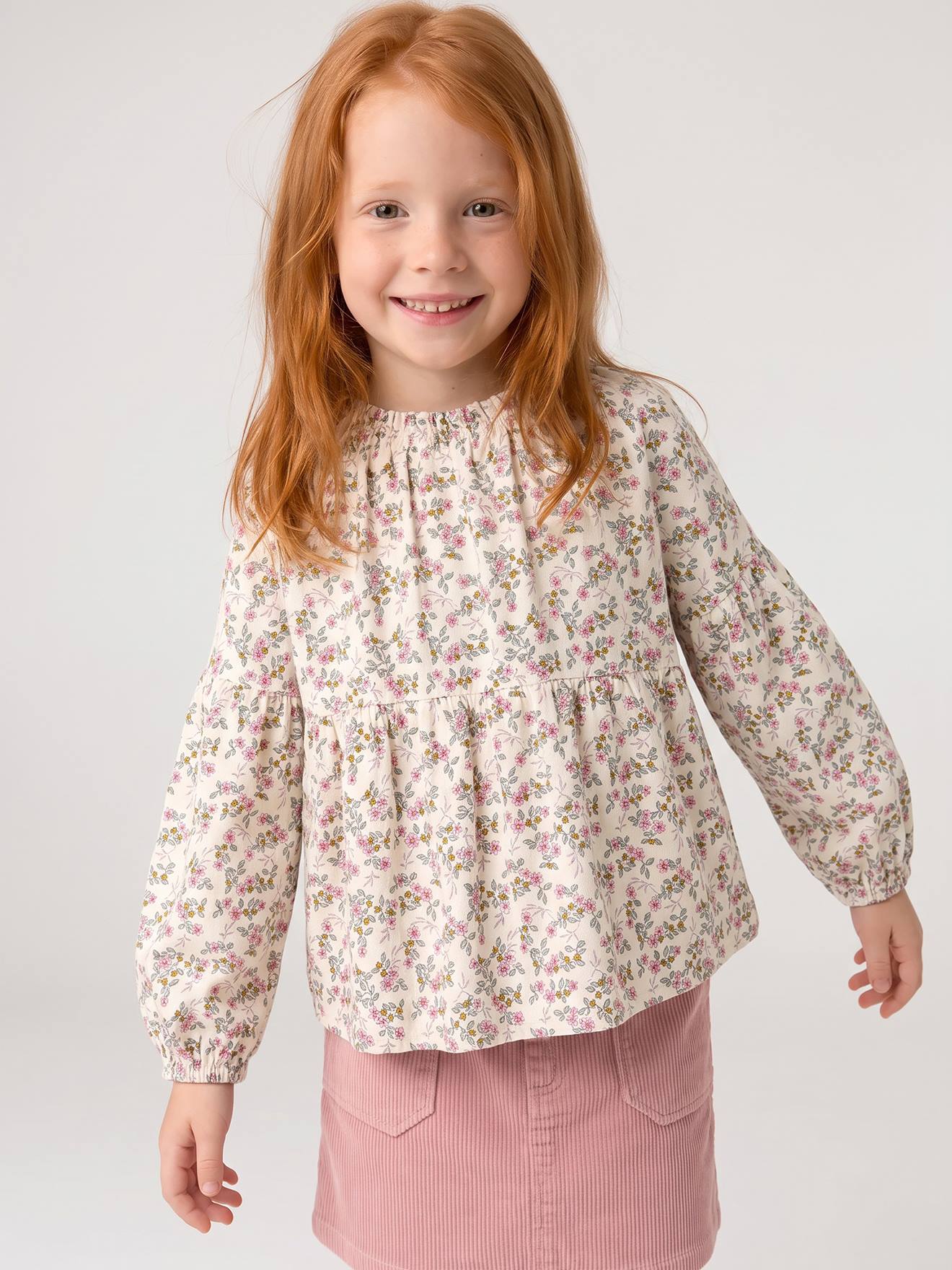 Blouse fille vanille