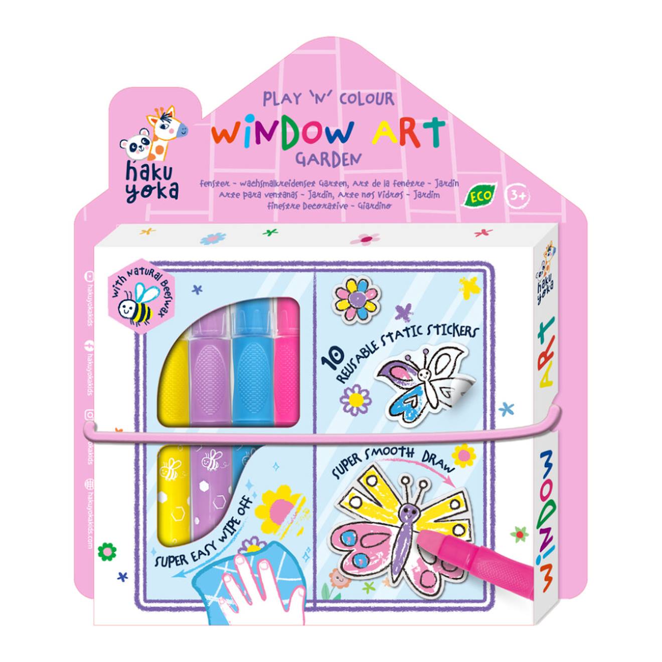 Art De La Fenêtre - Jardin De Papillons Multicolor