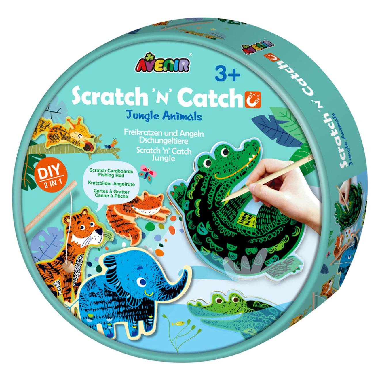 Gratte Et Pêche - Jungle Multicolor