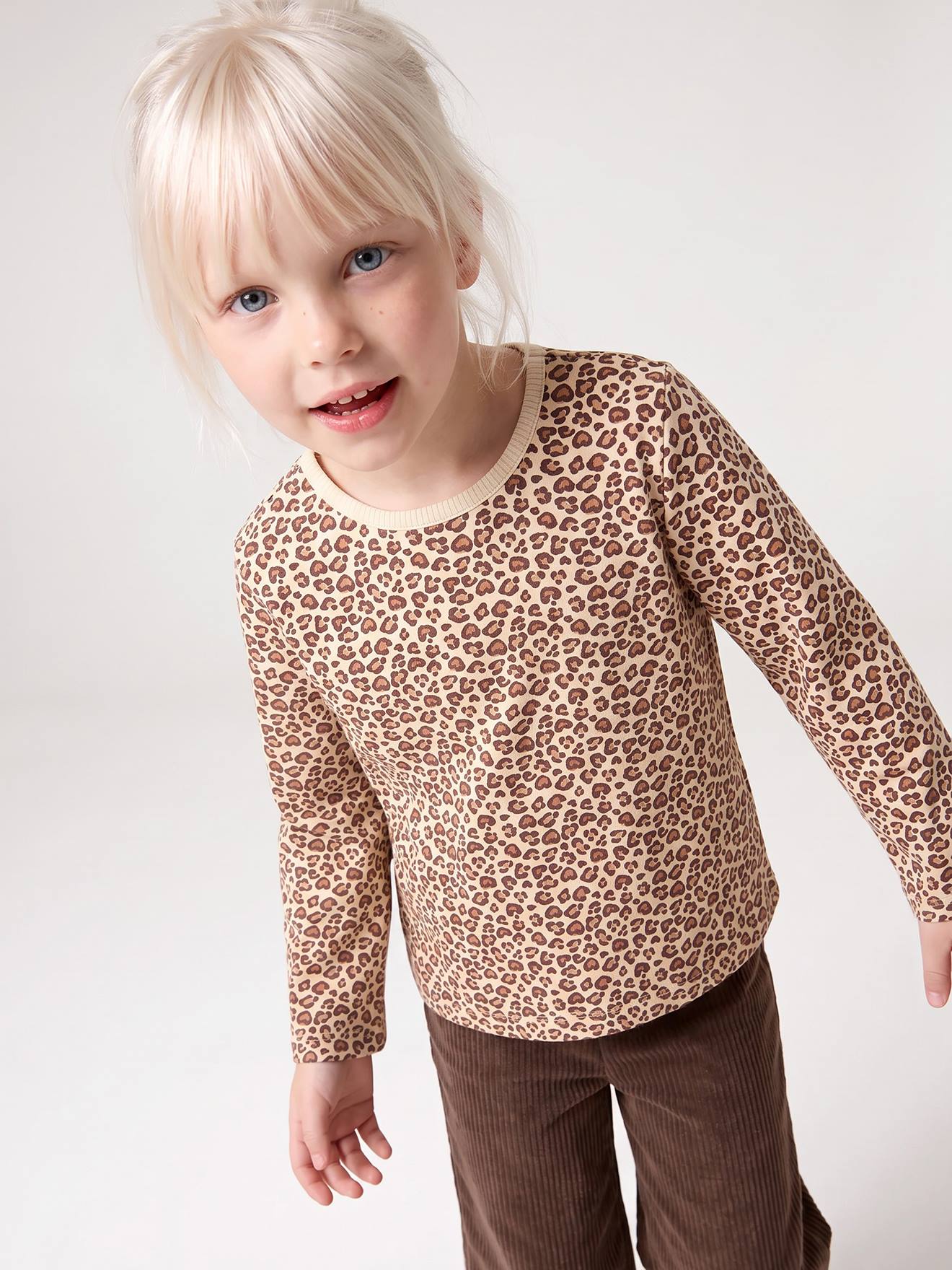T-shirt manches longues fille vanille