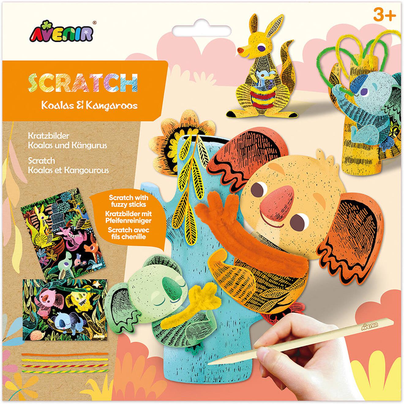 Art À Gratter - Koalas Et Kangourous Multicolor