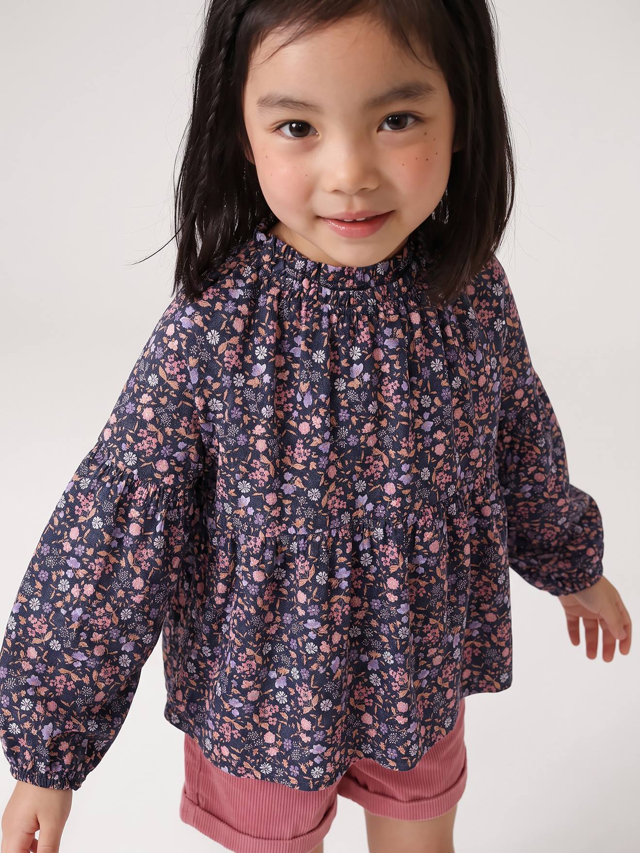 Blouse fille anthracite