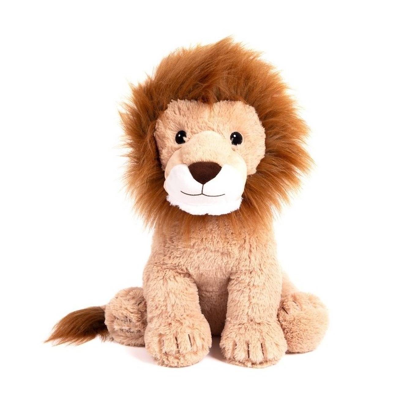 Peluche Géante Léon Le Lion Assis - Made In France Marron