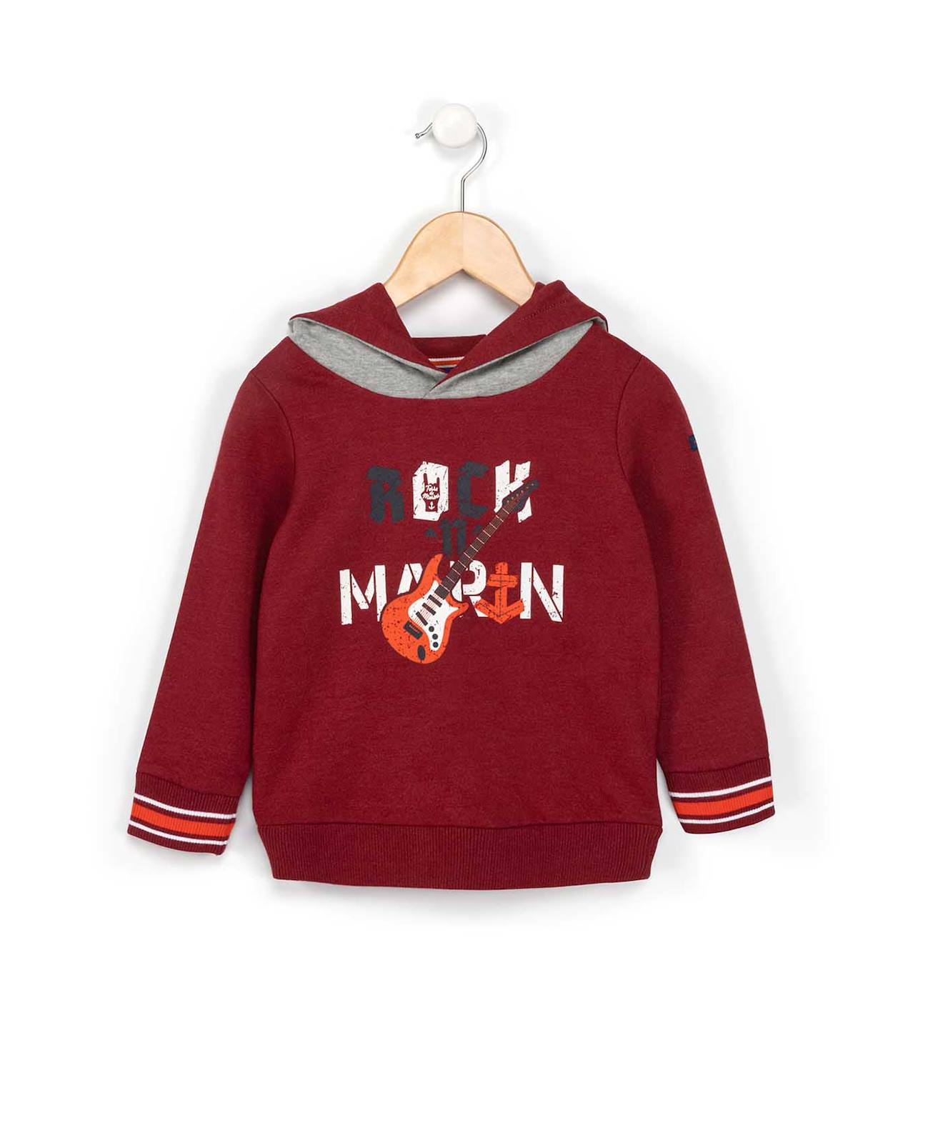 Sweat À Capuche À Capuche Garçon Rouge Grenat