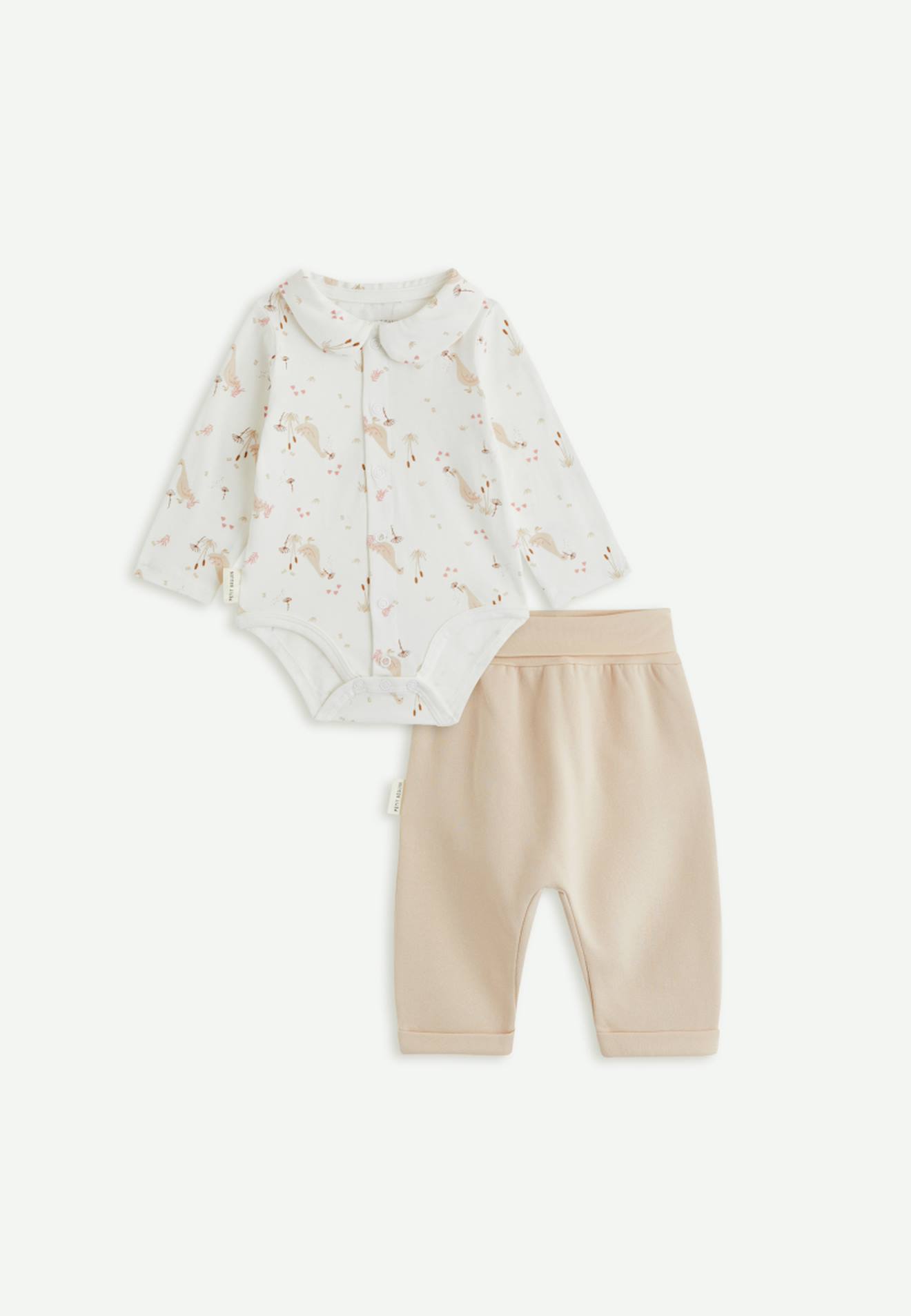 Ensemble Body Bébé Et Pantalon En Molleton Margot Rose