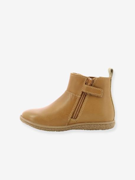 Boots fille Vetudi KICKERS® camel or+marine métallisé+marron bronze 3 - vertbaudet enfant 