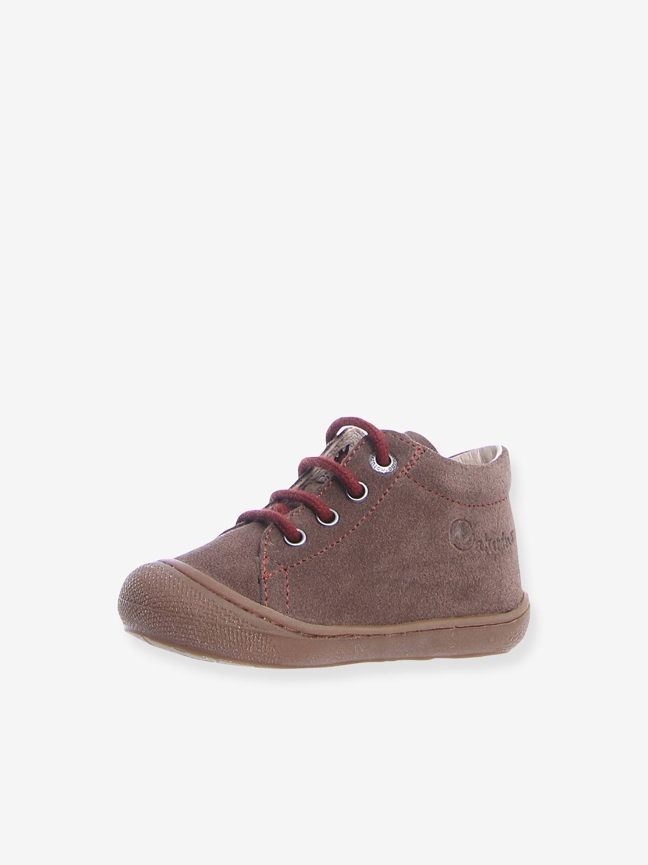 Bottillons bébé garçon Cocoon Velours 1ers pas daim