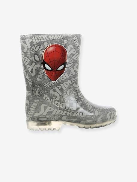 Bottes de pluie semelle lumineuse Spiderman® GRIS CLAIR IMPRIME 2 - vertbaudet enfant 