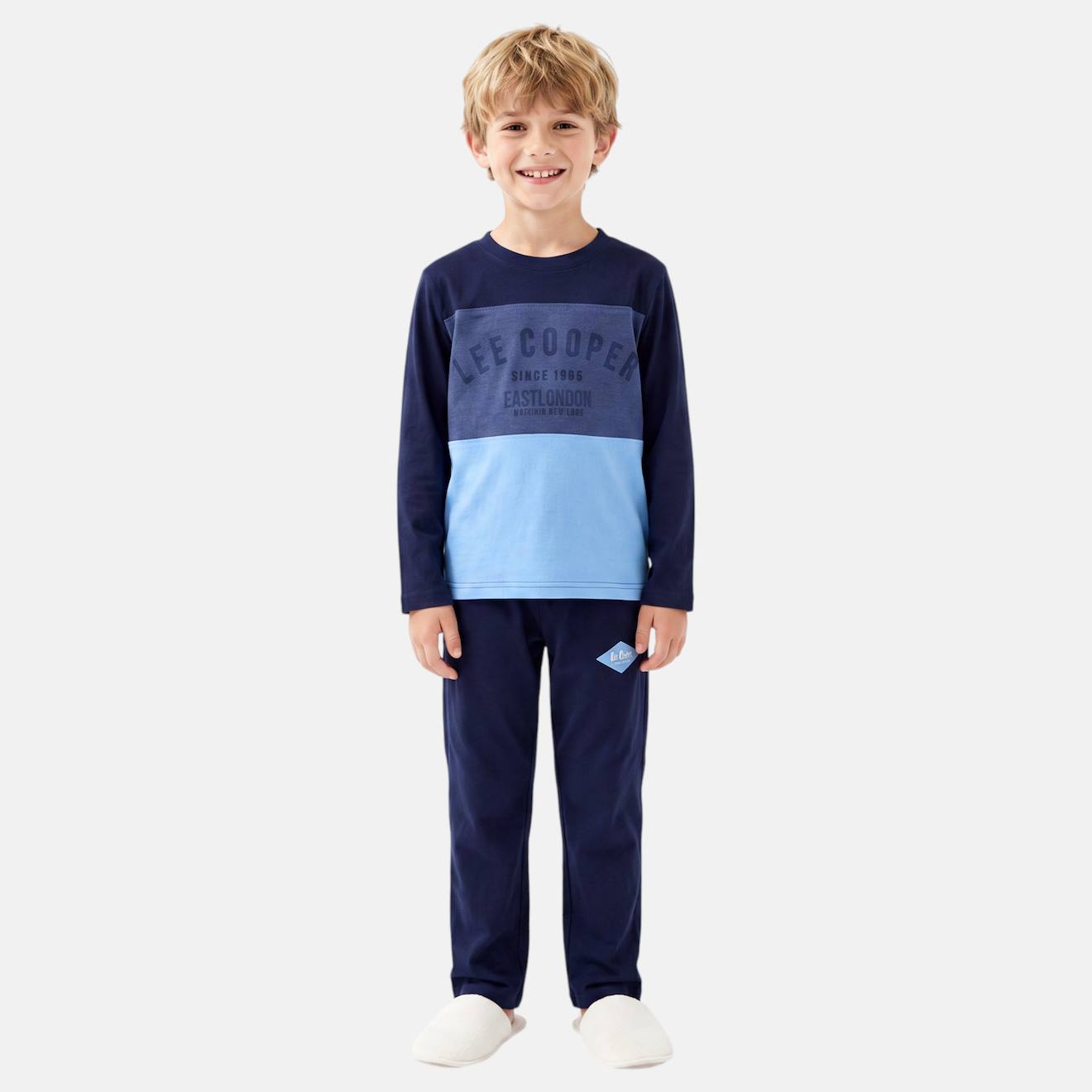 Pyjama Manches Longues Imprimé Garçon Bleu Marine