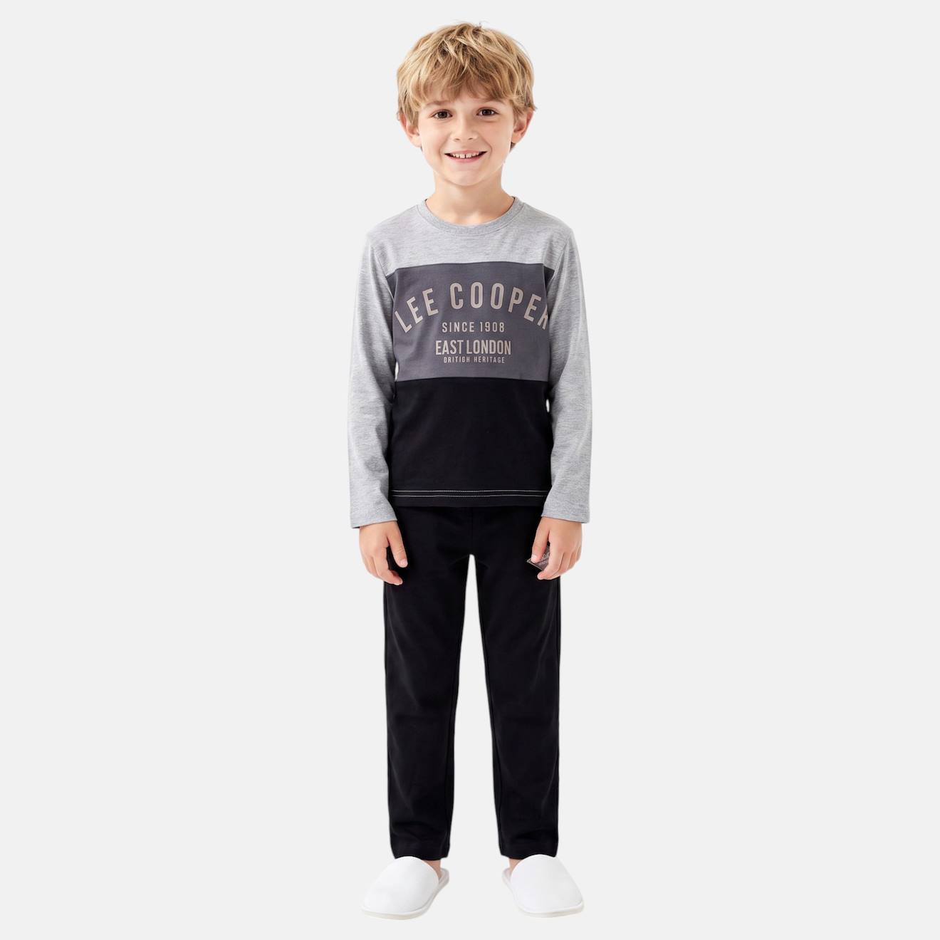 Pyjama Manches Longues Imprimé Garçon Noir