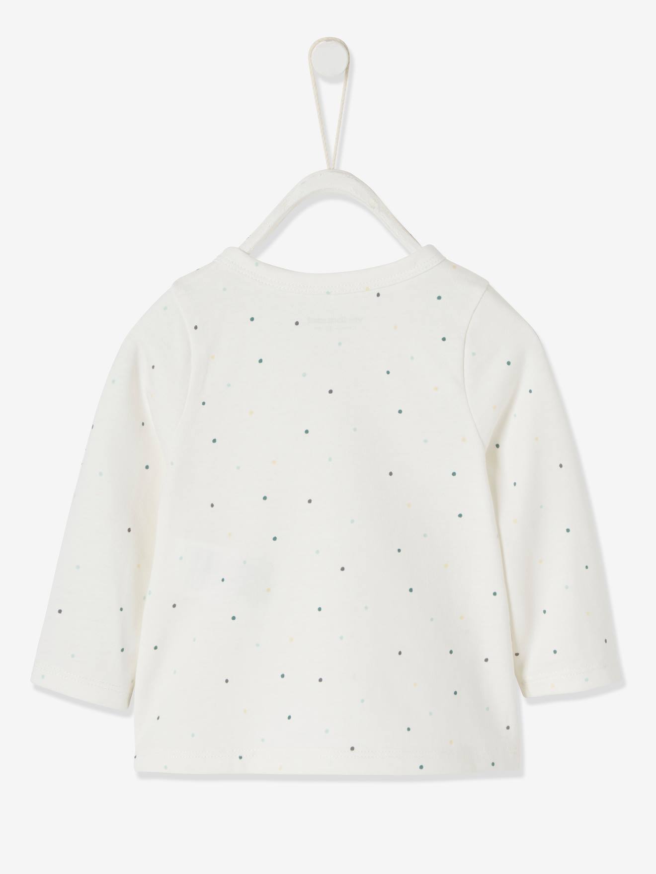 Brassiere Bebe Naissance En Coton Bio Oeko Tex Ivoire Imprime Vertbaudet