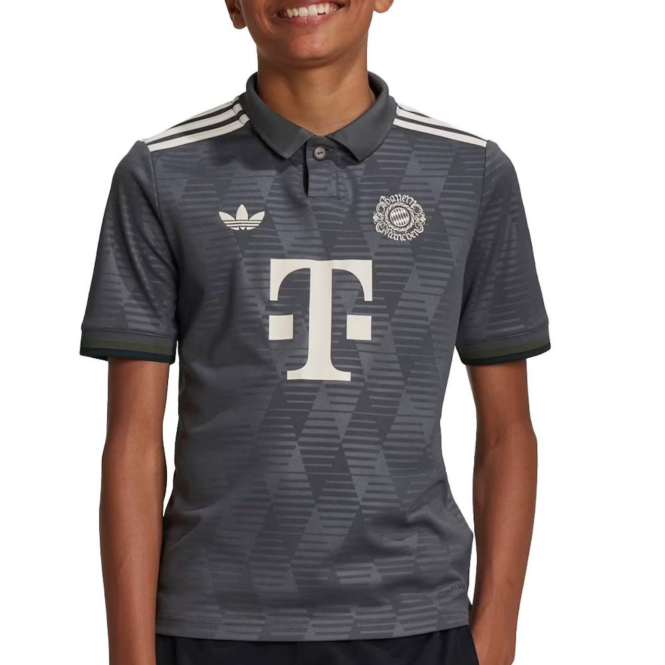 Maillot De Football Garçon Bayern Munich Gris
