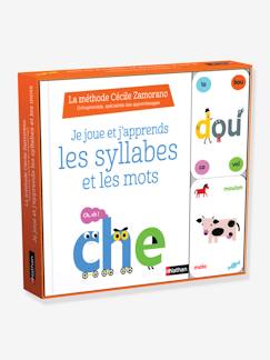Jouet-Livres-Livres éducatifs-Coffret éducatif livre + jeu Je joue et j’apprends les syllabes et les mots NATHAN